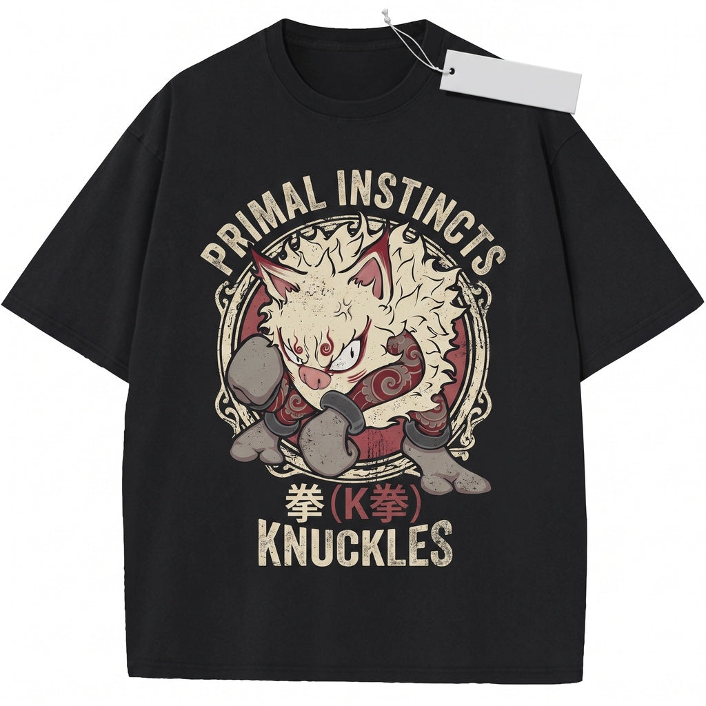 Vintage Primeape Acid Washed Retro Manga Graphic Streetwear Oversized Cotton Unisex TShirt