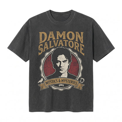 Damon Salvatore Vintage Graphic Unisex TShirt Vampire Gift Apparel