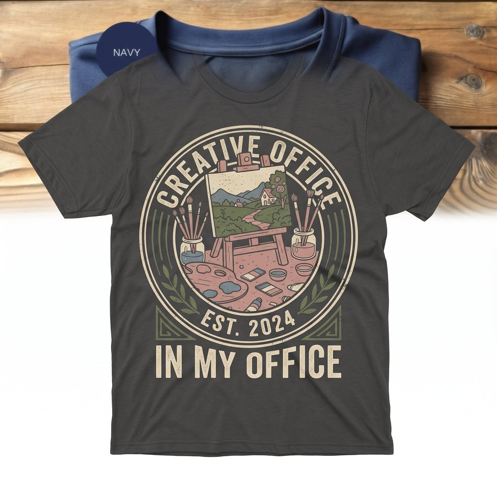 Art Lover Colorful Studio Illustration In My Office Creative Painter Graphic Unisex TShirt