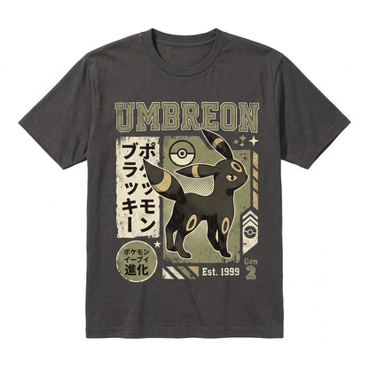 Umbreon Eeveelution Retro Japanese Anime Manga Dark Moon Creature Graphic Pink Vintage Gamer Gift Unisex TShirt