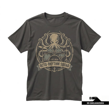 Funny Octopus Playing Drums Graphic Musician Band Gift Unisex TShirt