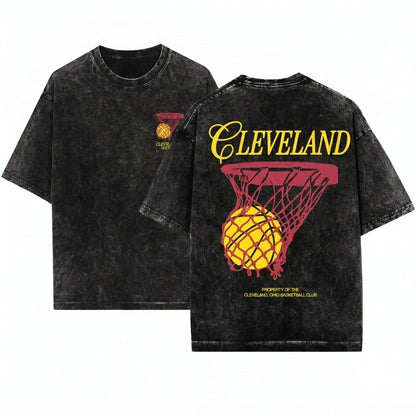 Vintage Cleveland Basketball Retro Game Day Apparel Unisex Wash T-Shirt
