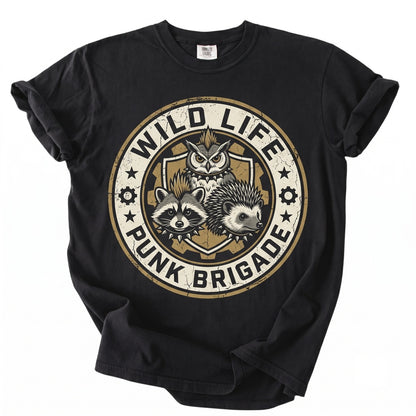 Punk Rock Animals Graphic Men Women Funny Gothic Nature Raccoon Duck Owl Frog Cat Rabbit Unisex TShirt