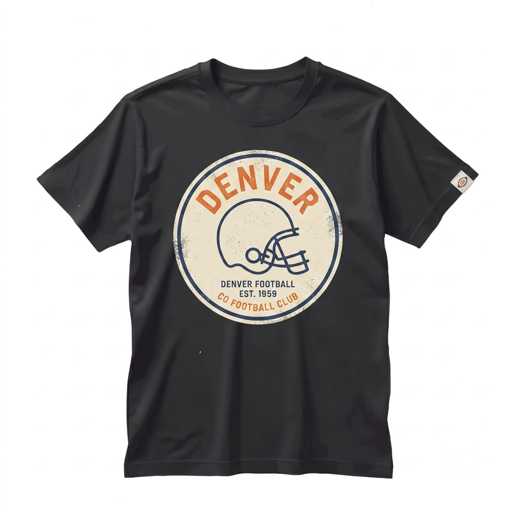 Vintage Denver Football Retro Game Day Apparel Graphic Unisex TShirt