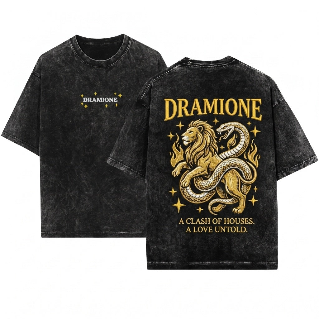 Dramione Inspired Dark Academia Fantasy Romance Fanfic Reader Gift Forbidden Lovers Aesthetic Unisex Wash T-Shirt