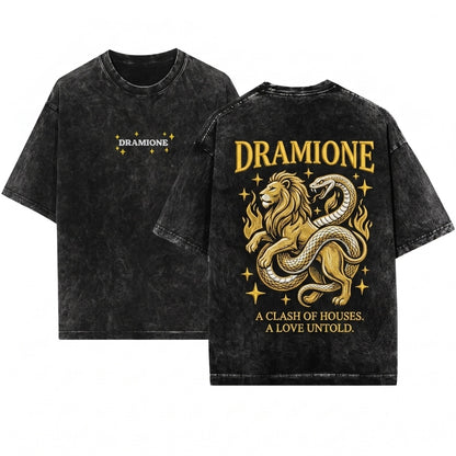 Dramione Inspired Dark Academia Fantasy Romance Fanfic Reader Gift Forbidden Lovers Aesthetic Unisex Wash T-Shirt