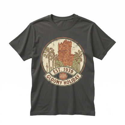Retro Hollywood Tower Hotel Drop Ride Vintage Theme Park Graphic Apparel Unisex TShirt