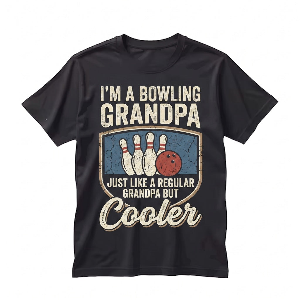 Funny Bowling Grandpa Just Like Normal Cool Bowler Pin Ball Player Gift Birthday Party League Unisex TShirt