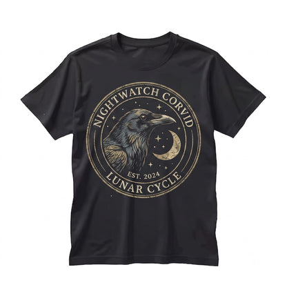 Three Common Grackle Moon Funny 90s Vintage Aesthetic Retro Bird Parody Graphic Top, Ironic Wildlife Gift Unisex TShirt