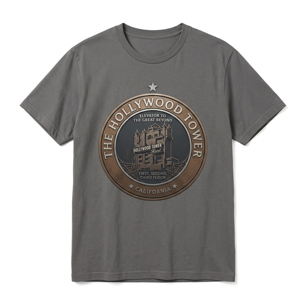 Hollywood Tower Hotel Dropping In Vintage Theme Park Matching Family Vacation Apparel Graphic Unisex TShirt