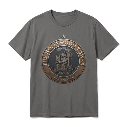 Hollywood Tower Hotel Dropping In Vintage Theme Park Matching Family Vacation Apparel Graphic Unisex TShirt