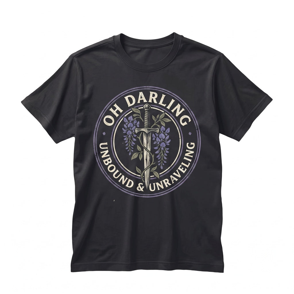 Oh Darling Embroidered Fantasy Romance Bookish Reader Gift Unisex TShirt