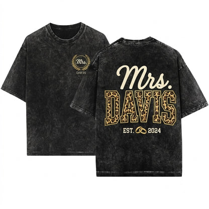 Leopard Varsity Custom Teacher Name Personalized Back To School Gift Unisex Wash T-Shirt