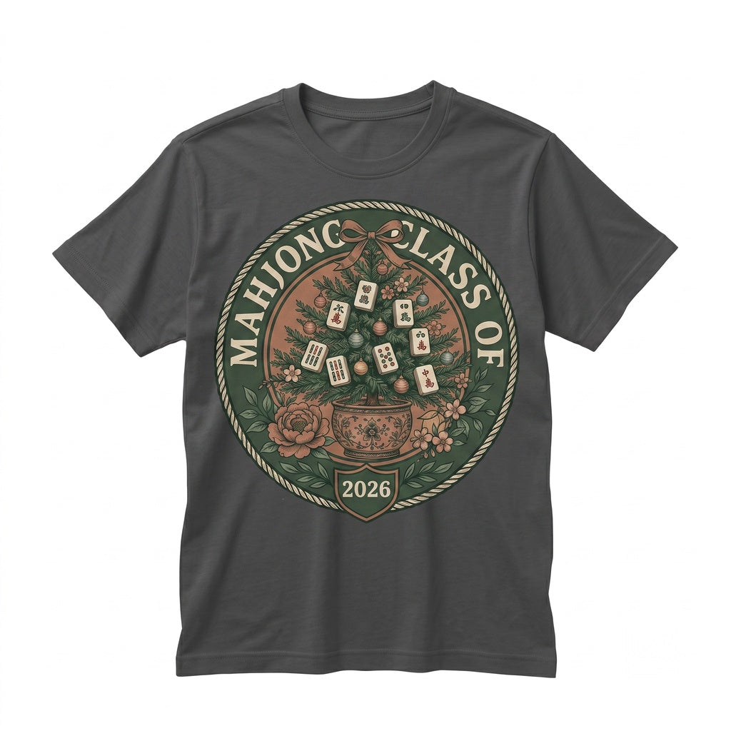 The Year I Learned Mahjong Funny 2026 Christmas Group Gift Merry Chinoiserie Club Graphic Apparel Unisex TShirt