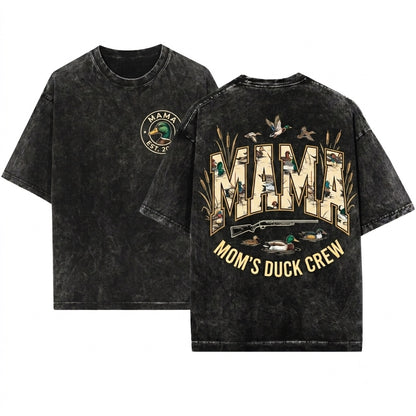 Hunting Mama Camo Duck Fall Season Mom Life Unisex Wash T-Shirt