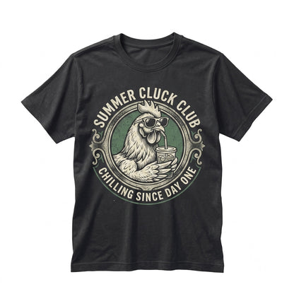 Chicken Drinking Iced Coffee Funny Animal Graphic Meme Lover Sarcastic Humor Gift Unisex TShirt