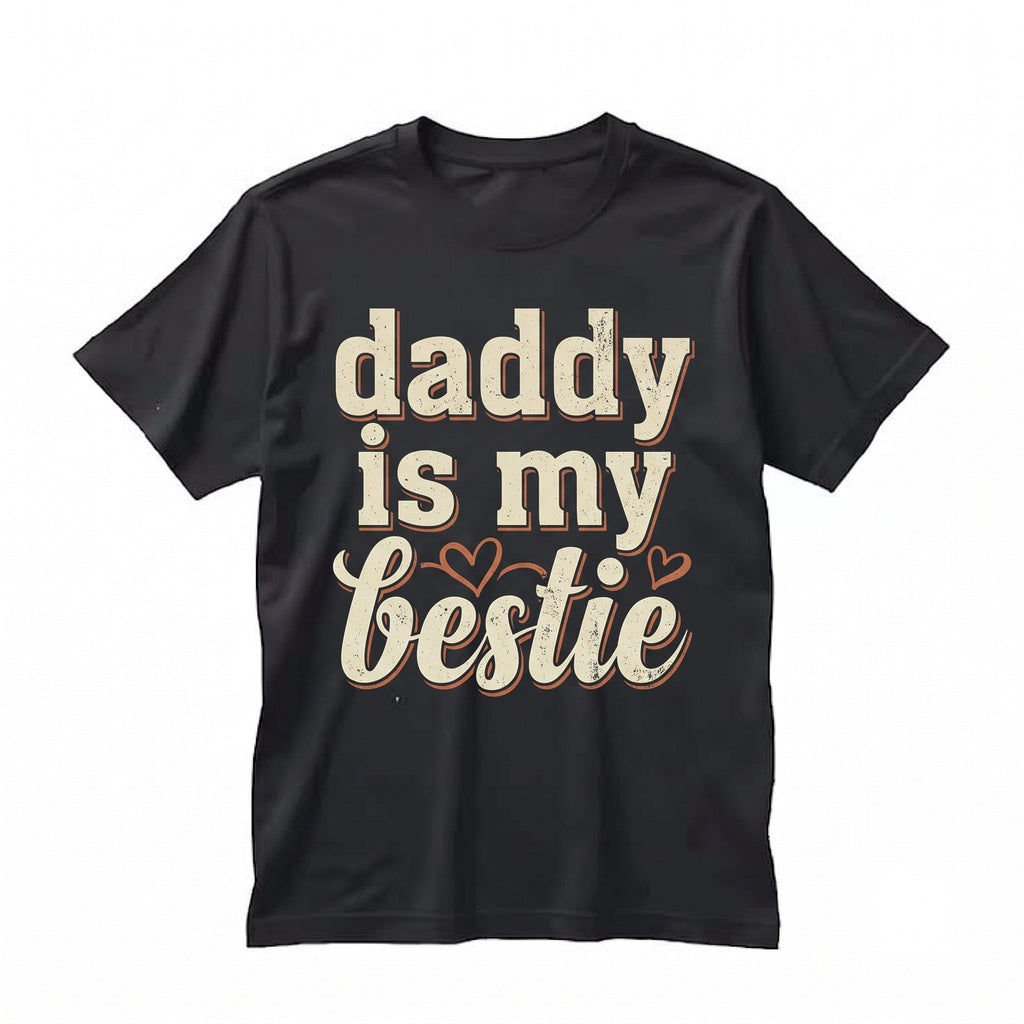 Daddy is My Bestie Fathers Day Gift Matching Family Unisex TShirt