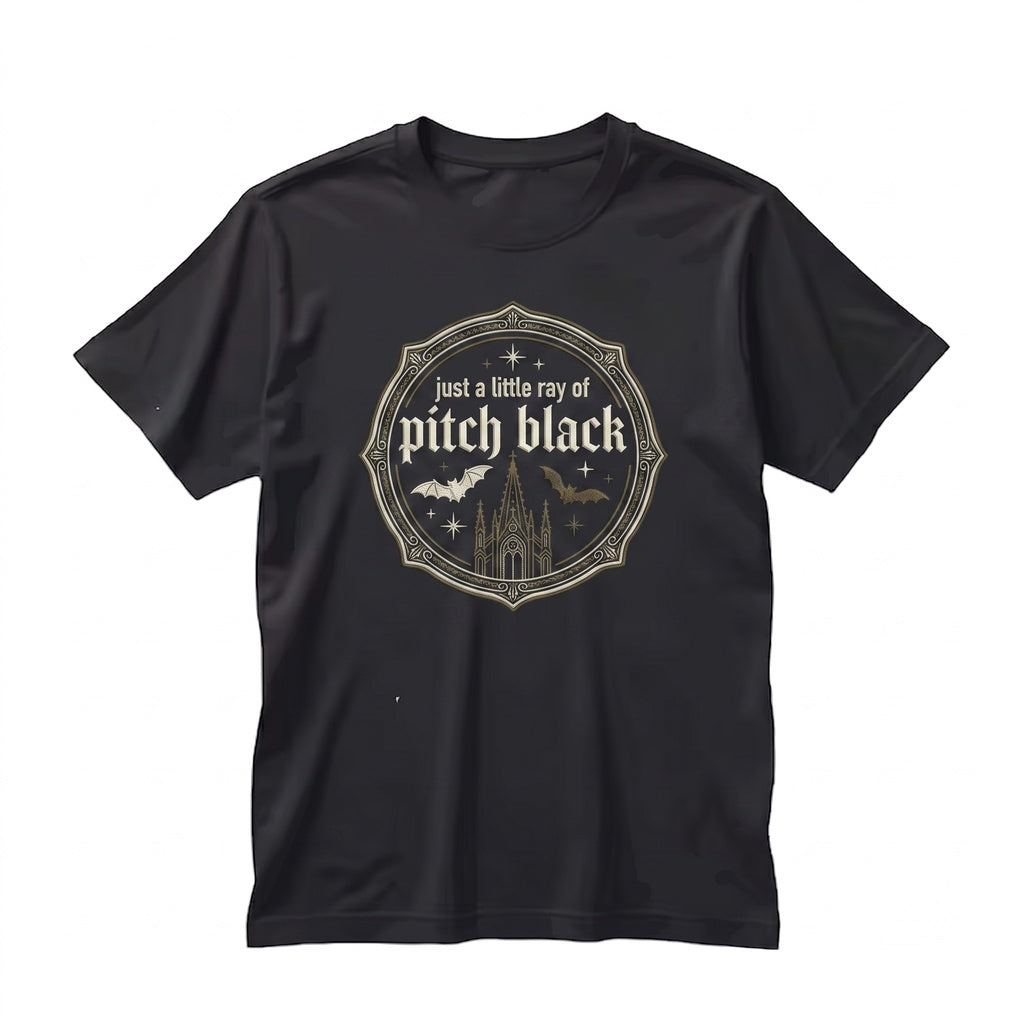 Just A Little Ray Of Pitch Black Sassy Funny Halloween Graphic Dark Humor Unisex TShirt