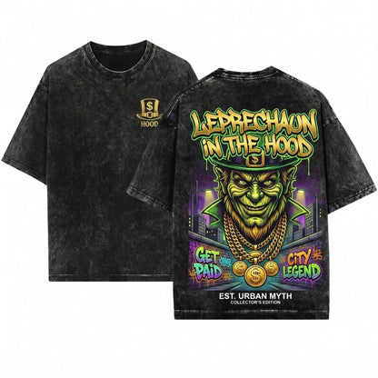 Leprechaun Hood Horror Movie St Patricks Day Funny Graphic Unisex Wash T-Shirt