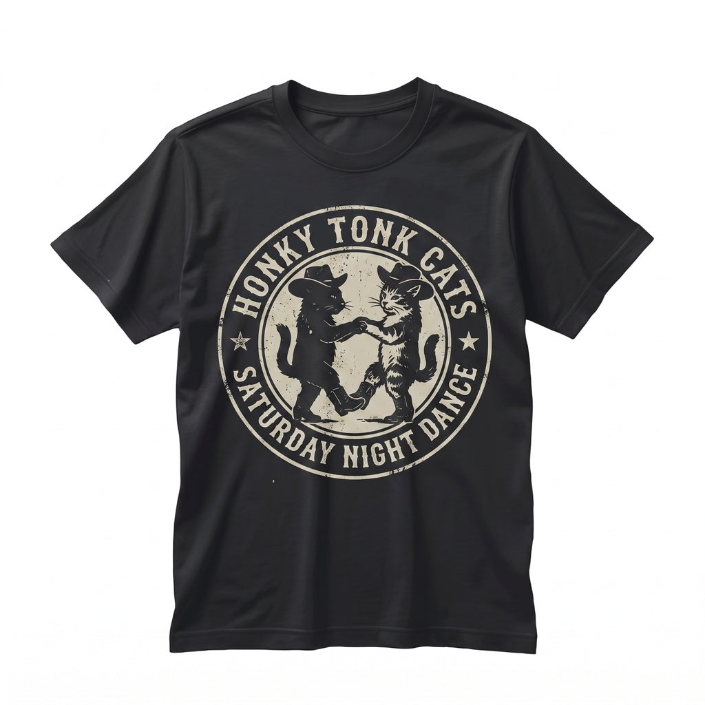 Funny Cowboy Dancing Cat Graphic Western Country Lover Meme Gift Unisex TShirt