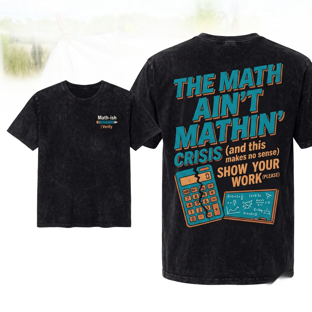 Funny Math Teacher Graphic The Aint Mathin Classroom Back To School Educator Gift Unisex Wash T-Shirt