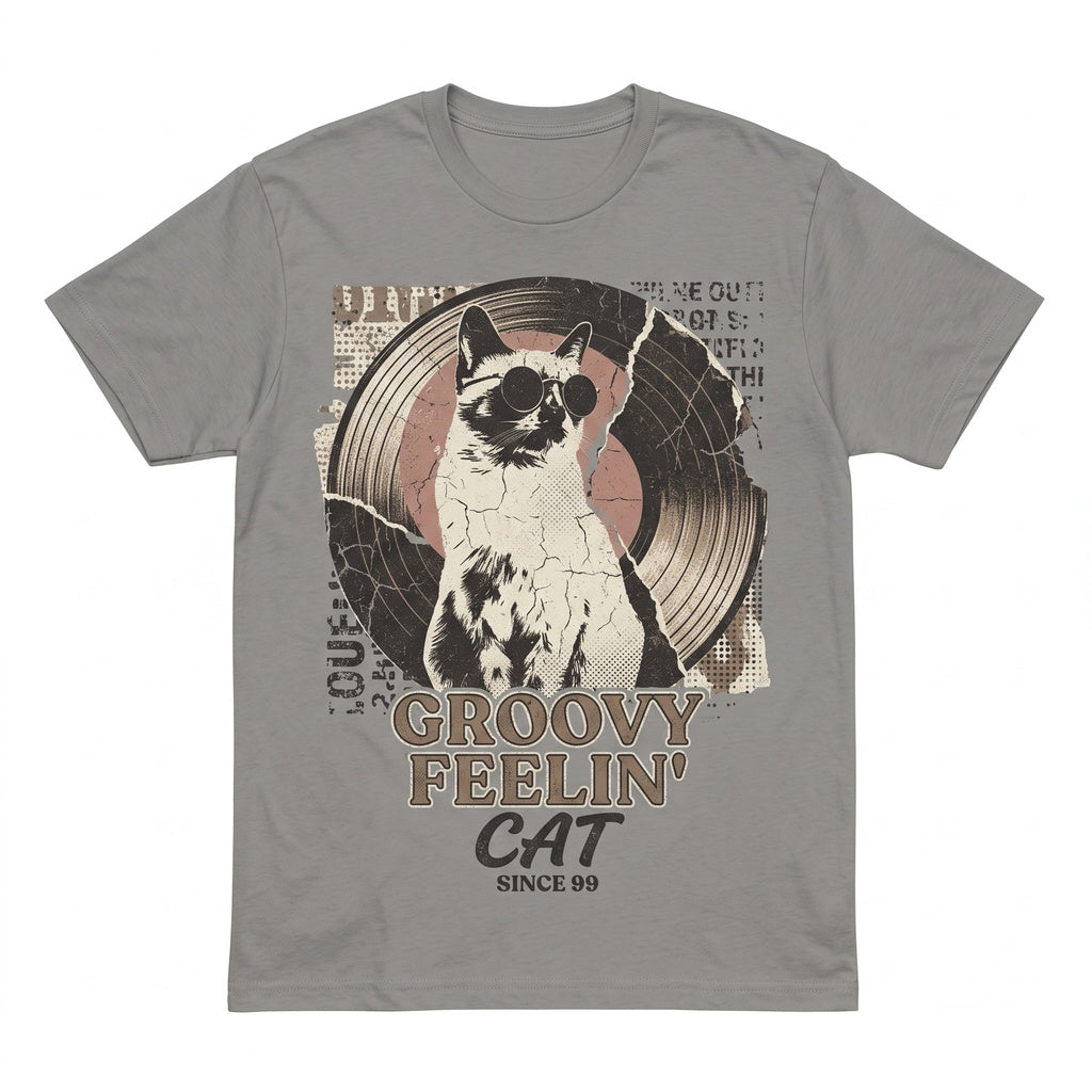 Cool Cat Graphic Funny Retro 80s Meme Grunge Kitten Lover Gift Unisex TShirt