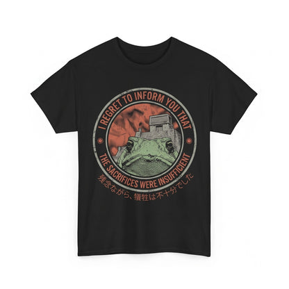 I Regret To Inform You Funny Vintage Japanese Frog Graphic Humor Art Unisex TShirt