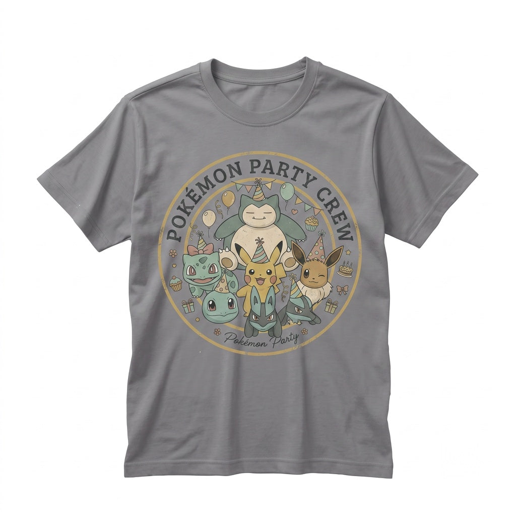 Cute Yellow Monster Electric Mouse Chibi Anime Character Kids Birthday Party Graphic Unisex TShirt