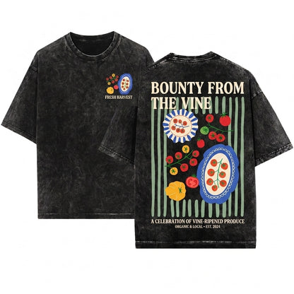 Tomato Pomodoro Graphic Vintage Retro Foodie Garden Unisex Wash T-Shirt