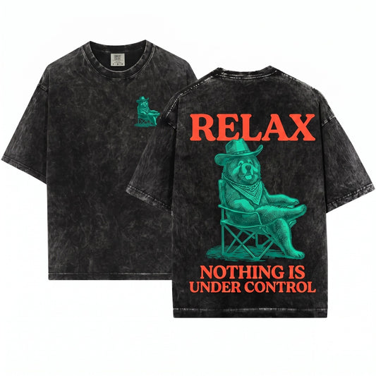 Chill Chow Chow Vintage Relax Nothing Is Under Control Dog Mom Summer Gift Dad Chilling Vibes Unisex Wash T-Shirt