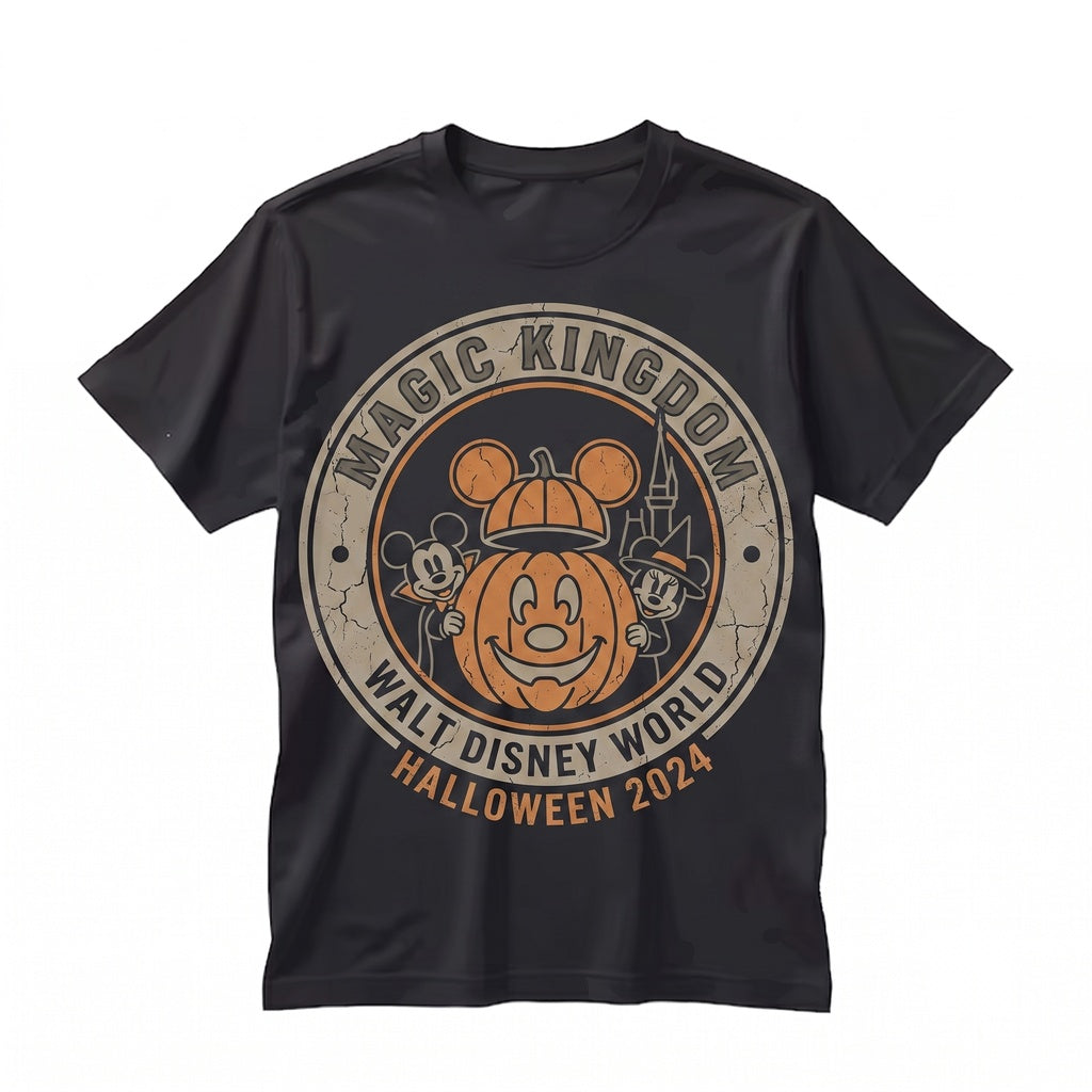 Retro Mouse Spooky Season Vacation Top, Magic Kingdom Halloween Party Group Apparel, Unisex TShirt