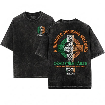 Ireland Patriotic National Flag Éire Irish Birthday Gift Unisex Wash T-Shirt
