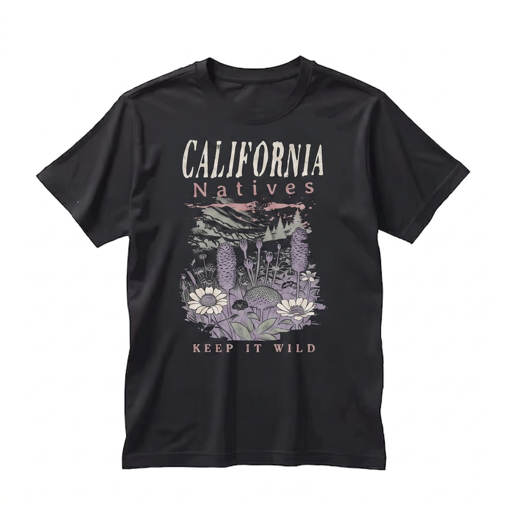California Native Plant Sustainable Gardening Eco Botanical Graphic Apparel Unisex TShirt