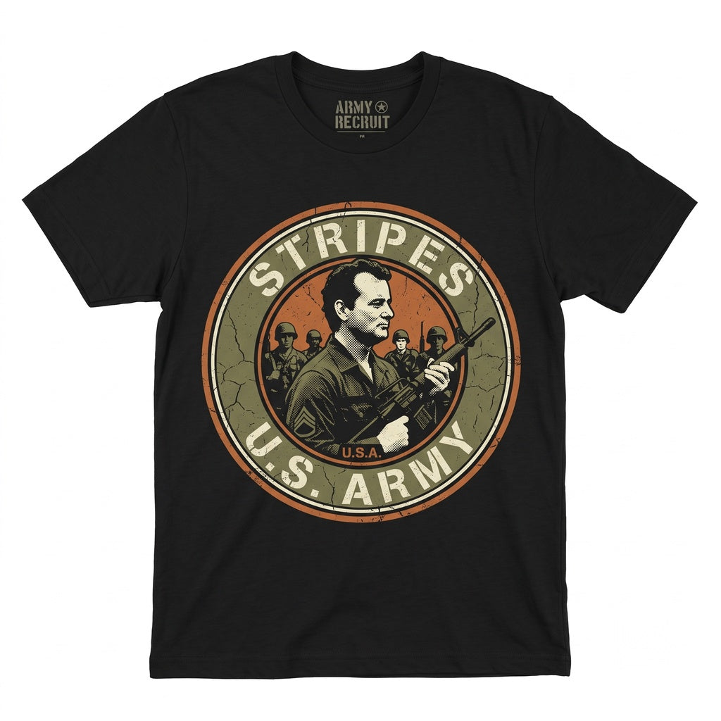 Striped Pattern Crewneck Short Sleeve Casual Cotton Graphic Unisex TShirt