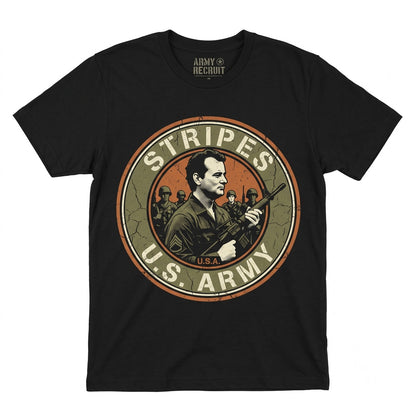Striped Pattern Crewneck Short Sleeve Casual Cotton Graphic Unisex TShirt