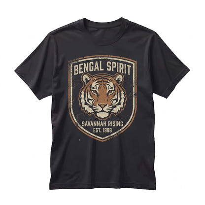 Sunset Tiger 90s Vintage Wildlife Nature Moon Graphic Animal Lover Gift Apparel Unisex TShirt