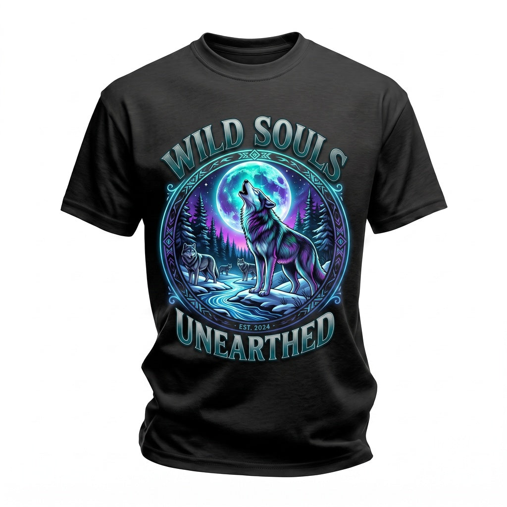 Vintage 90s Retro Grunge Wolf Graphic Unisex TShirt
