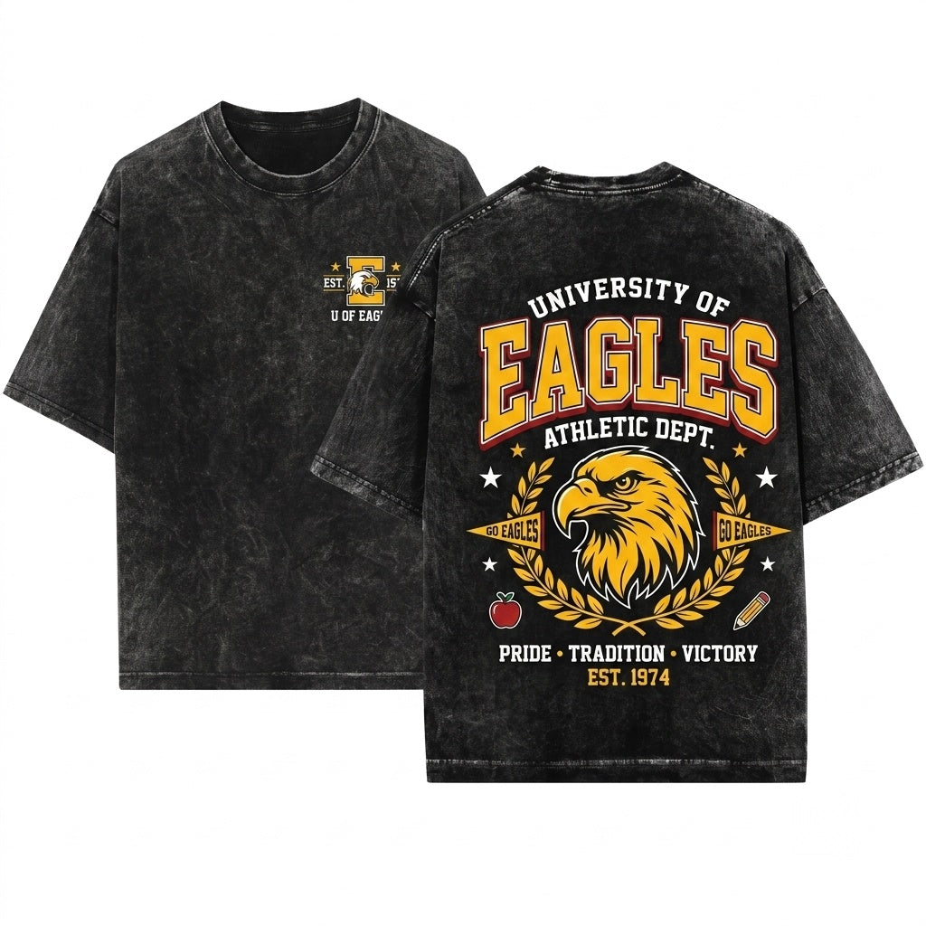 Custom School Mascot Teacher Team Back to Jersey Unisex Wash T-Shirt