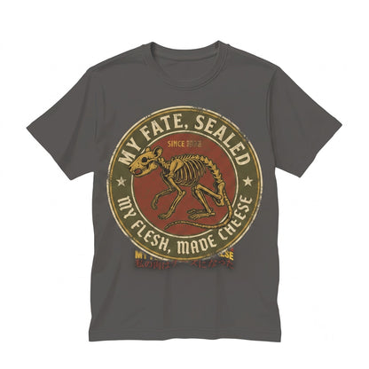 Funny Vintage Japanese Mouse Graphic Humor Graphic Novelty My Flesh Made Cheese Unisex TShirt