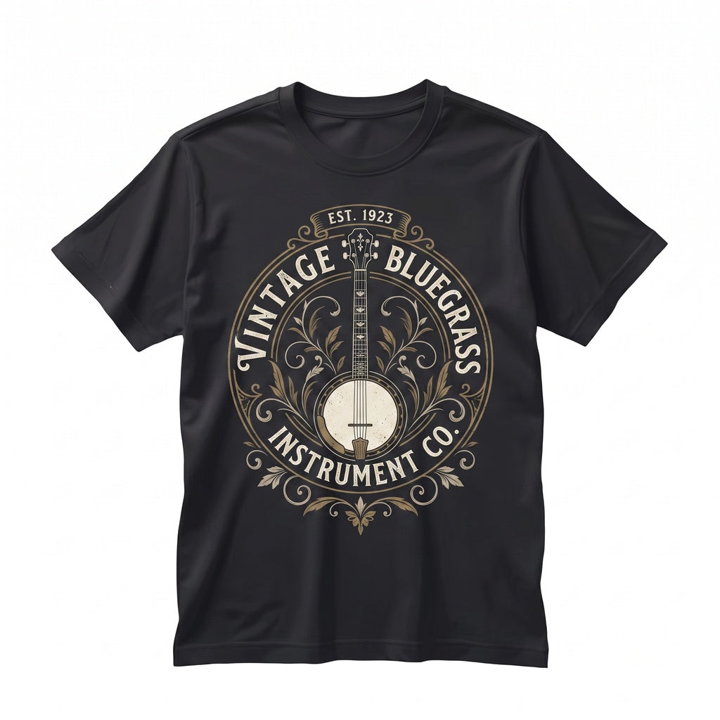 Ornate Vintage Banjo Country Music Folk Graphic Musician Concert Fan Unisex TShirt