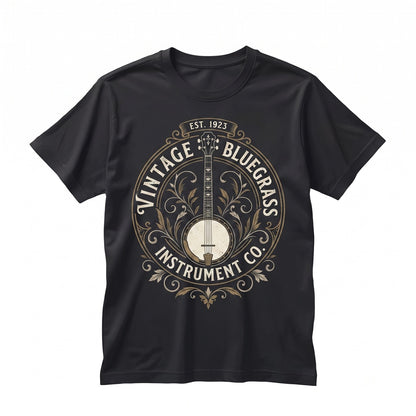Ornate Vintage Banjo Country Music Folk Graphic Musician Concert Fan Unisex TShirt