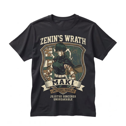 Maki Zenin Anime Manga Cursed Sorcerer Graphic Apparel Unisex TShirt