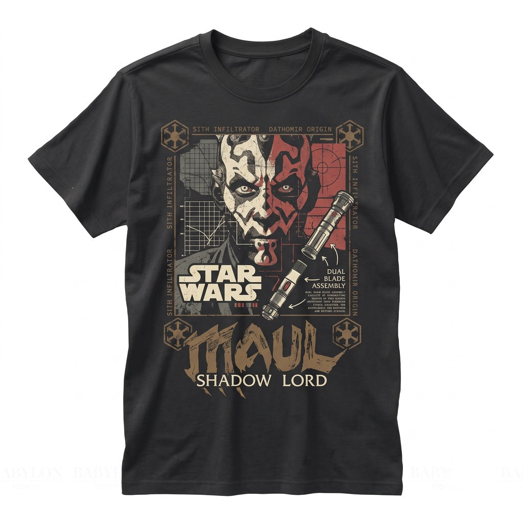 Vintage Darth Maul Shadow Lord Graphic Sweatshirt Hoodie Sith Clone Wars Gift Unisex TShirt