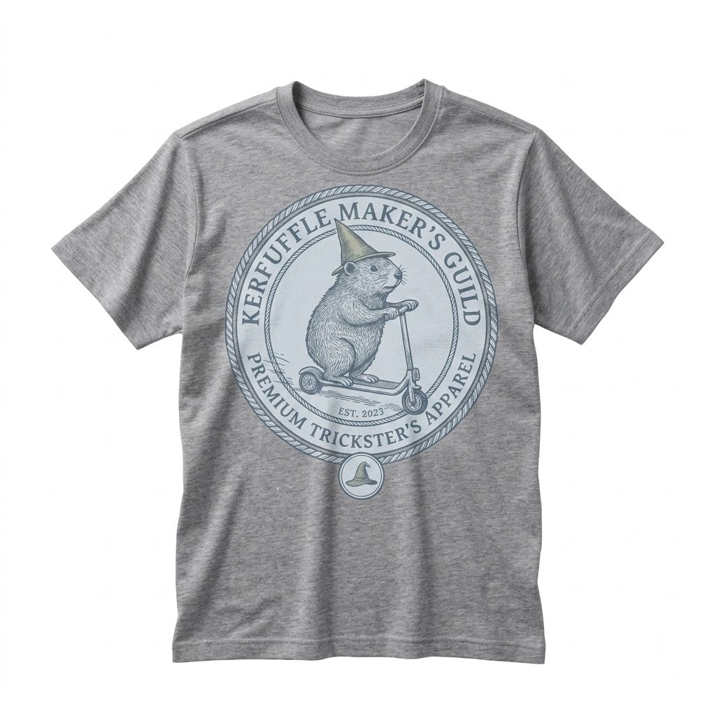 Off To Cause A Kerfuffle Funny Groundhog Scooter Silly Animal Sarcastic Adult Humor Graphic Unisex TShirt