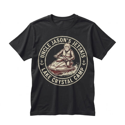 Funny Uncle Jasons Jetskis Vintage 1980s Horror Movie Parody Graphic Retro Slasher Unisex TShirt