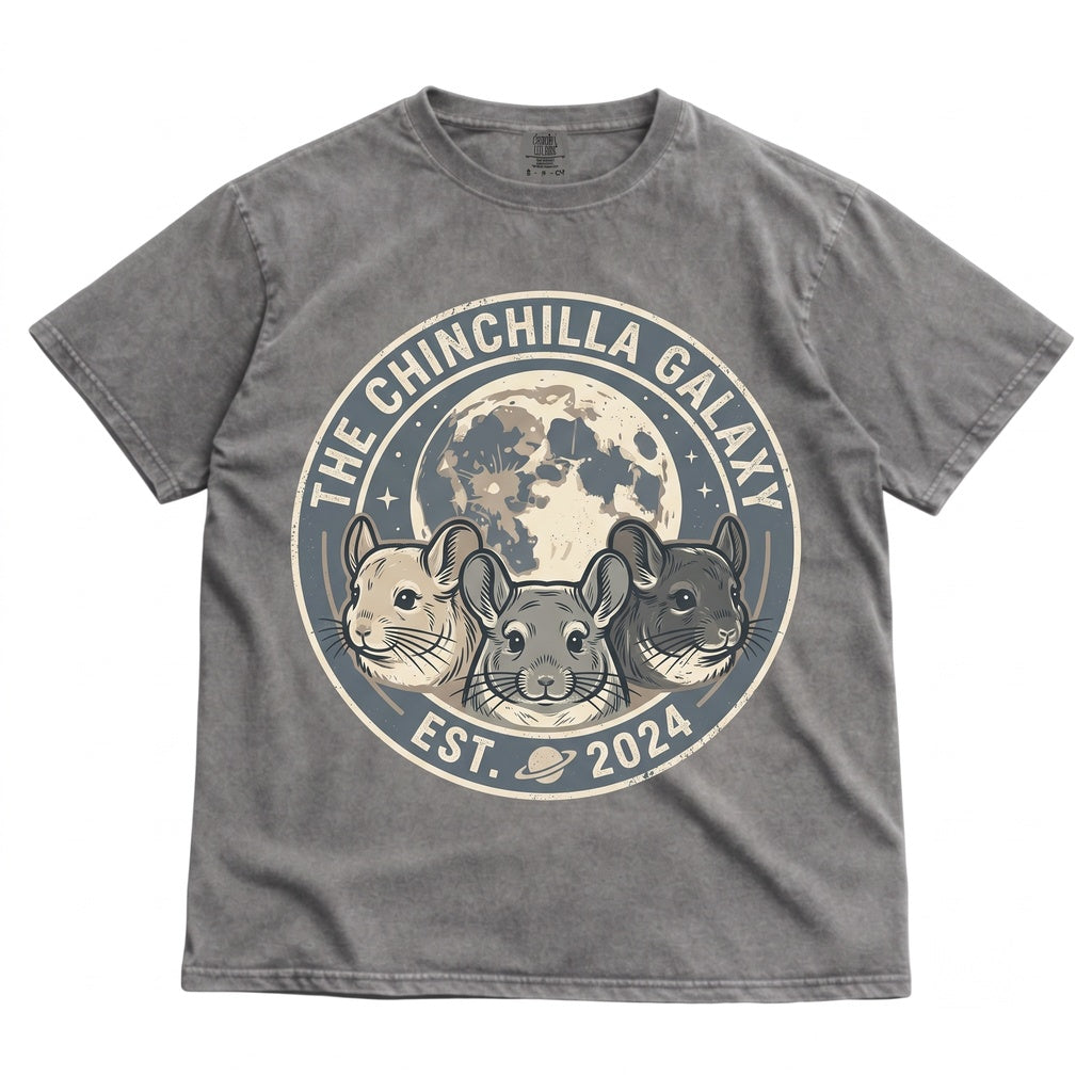 Cute Three Chinchilla Moon Graphic Animal Lover Pet Rodent Mom Gift Unisex TShirt