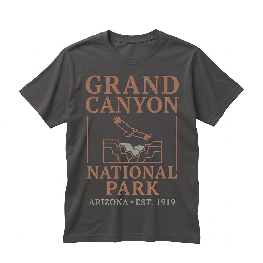 Grand Canyon National Park Arizona Desert Graphic Vintage Landscape Retro Hiking Nature Gift Unisex TShirt