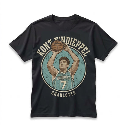 Kon Knueppel Anime Cartoon Charlotte Hoops Player Graphic Unisex TShirt