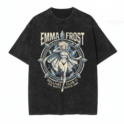 Oversized Emma Frost White Queen Vintage Comic Mutant Graphic 97 Unisex TShirt