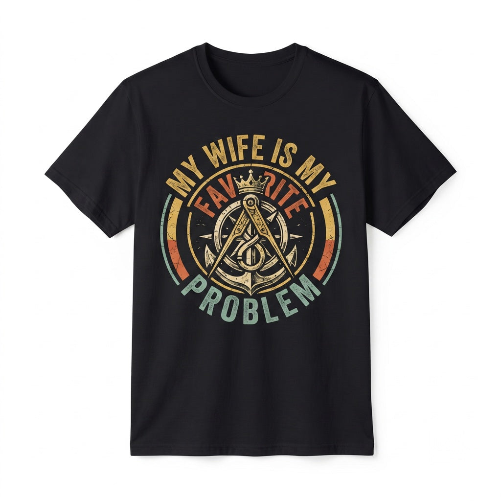 Funny Sarcastic Husband Gift Wife Problem Retro Humor Graphic Apparel Unisex TShirt